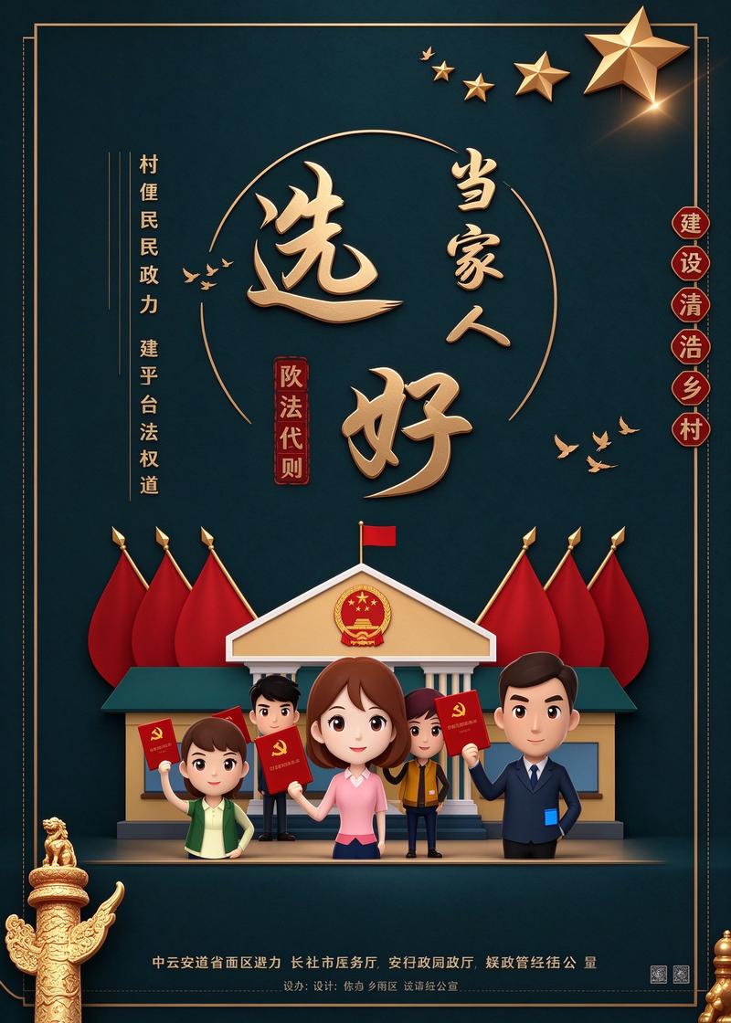 两委换届选举漫画